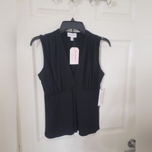 Veronica M Black Sleeveless Top
